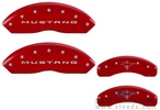 Caliper Covers - Red w/ Pony Tri-Bar Logo - Front and Rear